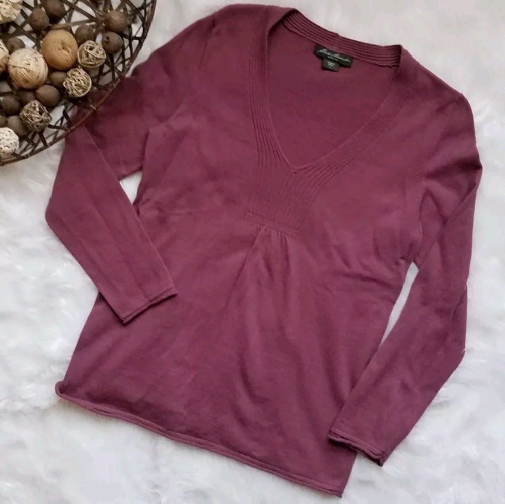 Eddie Bauer vneck womens sweater